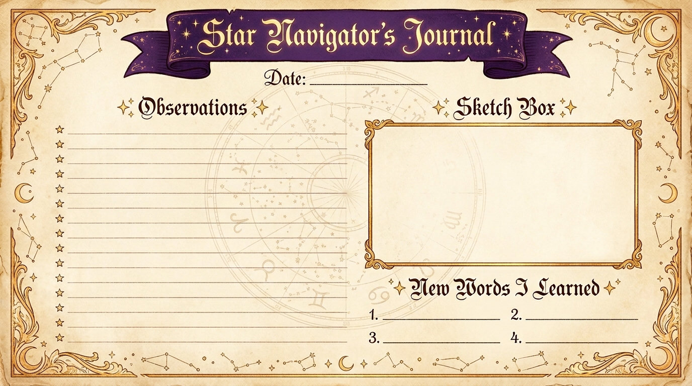 Star Navigator's Journal template
