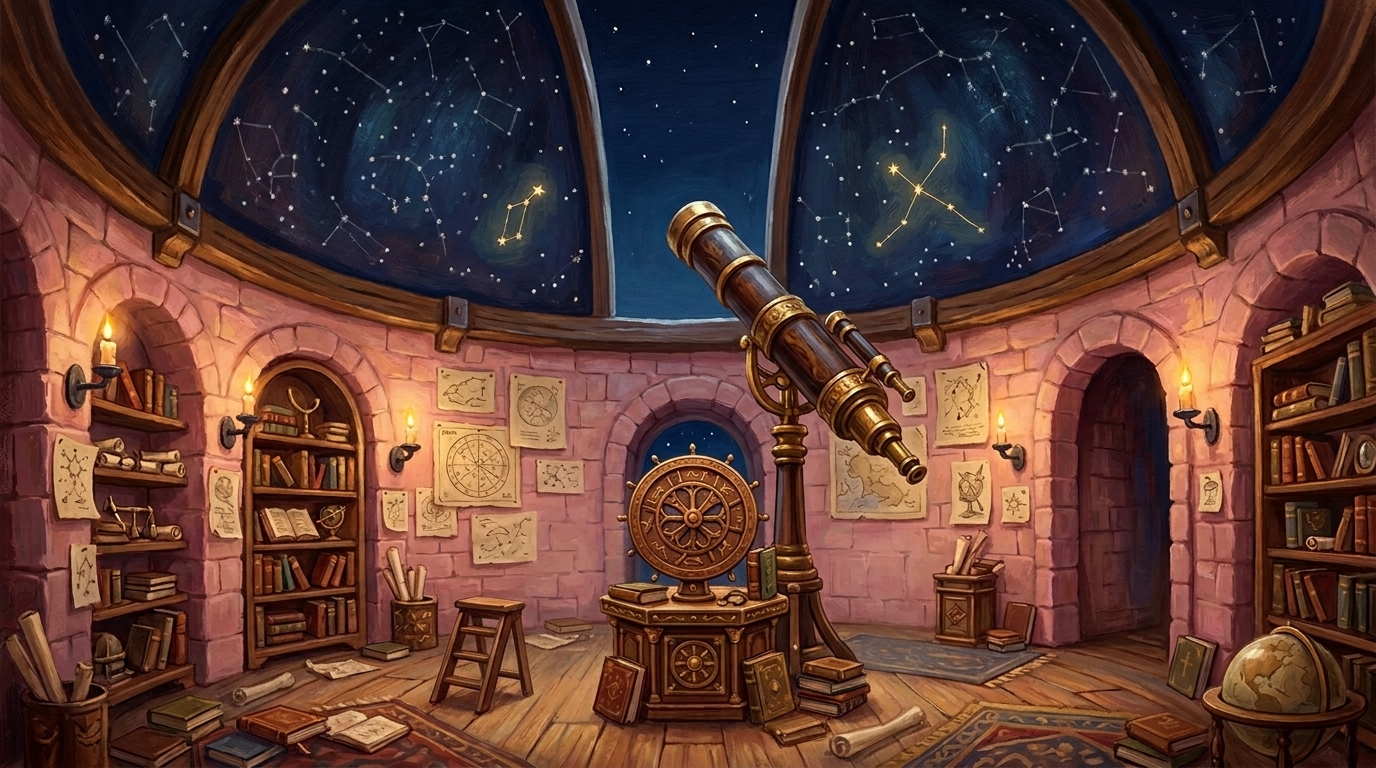 The Castle Observatory with the ancient Star Map on the ceiling