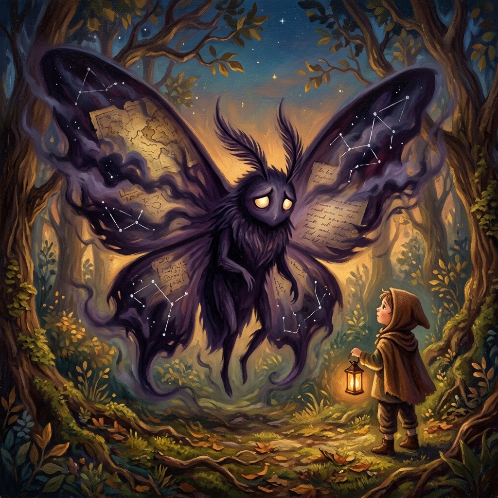 The Shadow Moth - a creature that feeds on forgotten knowledge