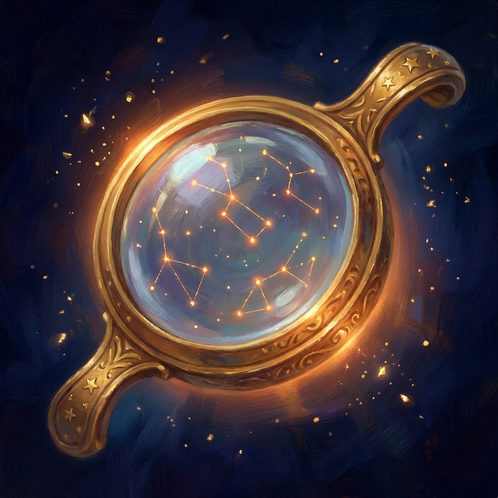 A magical mirror for matching star patterns to their names and stories. Constellation Mirror