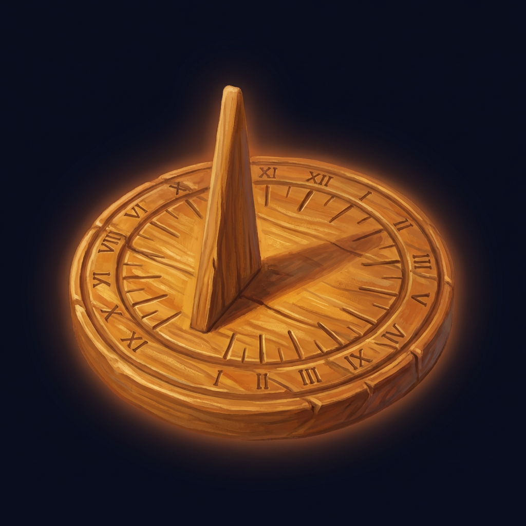 An elegant sundial with Roman numerals connecting timekeeping to astronomy. Sundial Timepiece